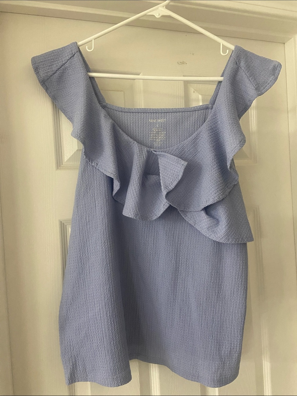 Nine West Lavender Ruffle Blouse